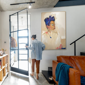 Acryl Leinwandbild Porträt Kunst im modernen Wohnzimmer