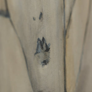 abstrakte Linienzeichnung auf strukturierter Leinwand