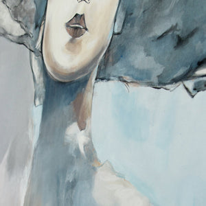 Großaufnahme des Körpers mit Licht-Schatten-Kontrast