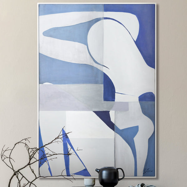 Abstraktes Wandbild Figur in modernem Interieur