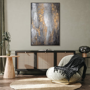 Wandbild mit Struktur in stilvollem Wohnambiente