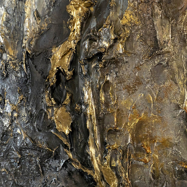 Nahaufnahme mit Textur und Glanzpunkten im Gemälde