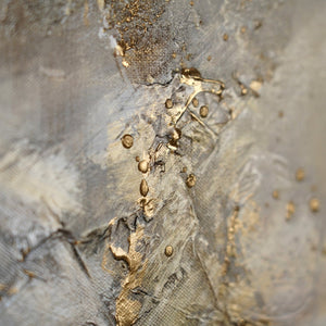 Texturiertes Acrylbild mit Glanzeffekten in Nahaufnahme