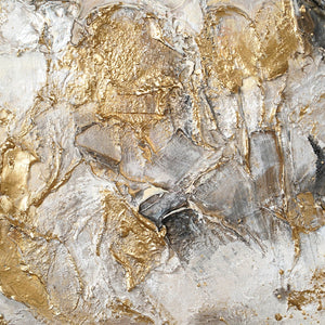 Hochwertige Strukturmalerei mit Gold in abstrakter Form