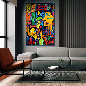 Handgemalte bilder auf leinwand Mosaik der Identität Originelle wanddeko wohnzimmer