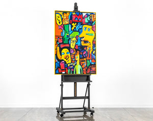 Handgemalte bilder auf leinwand Mosaik der Identität Originelle wanddeko wohnzimmer