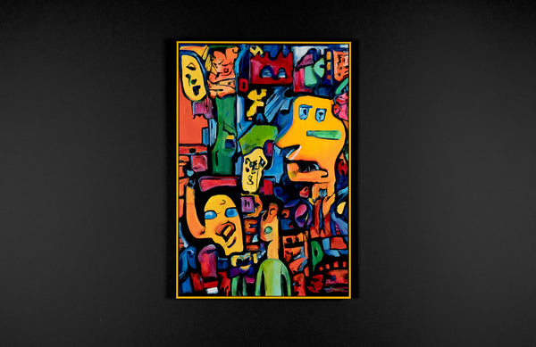 Handgemalte bilder auf leinwand Mosaik der Identität Originelle wanddeko wohnzimmer