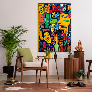 Handgemalte bilder auf leinwand Mosaik der Identität Originelle wanddeko wohnzimmer