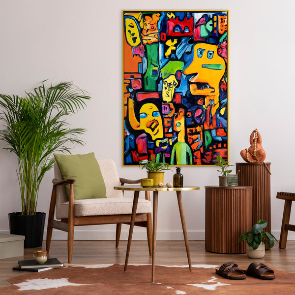 Handgemalte bilder auf leinwand Mosaik der Identität Originelle wanddeko wohnzimmer