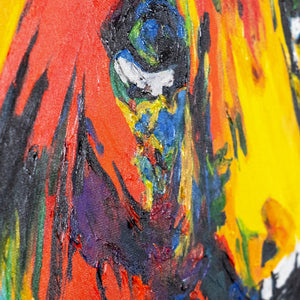 Nahaufnahme der Mähne mit Farbverlauf bei "Löwengrazie"