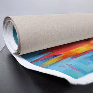 Gerollter Kunstdruck „Yachten und Hafen“ auf Künstlerleinwand