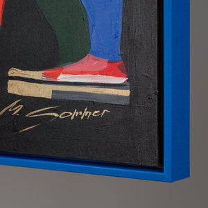 bilder im wohnzimmer mit Blau Rahmen