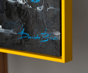 Handgemalte Acrylbilder Blumen modern mit Rahmen "Schneeweiße Margeriten"