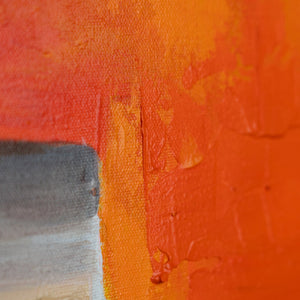 Struktur und Farbverlauf in Orange und Grau