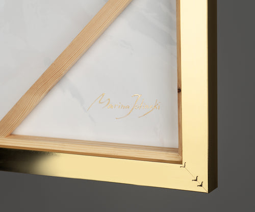 abstrakte bilder auf leinwand mit Gold Rahmen