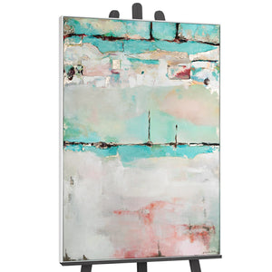 Handgemalte Abstrakte Kunst im Rahmen "Stille Konsonanz" Einzigartige Wandkunst