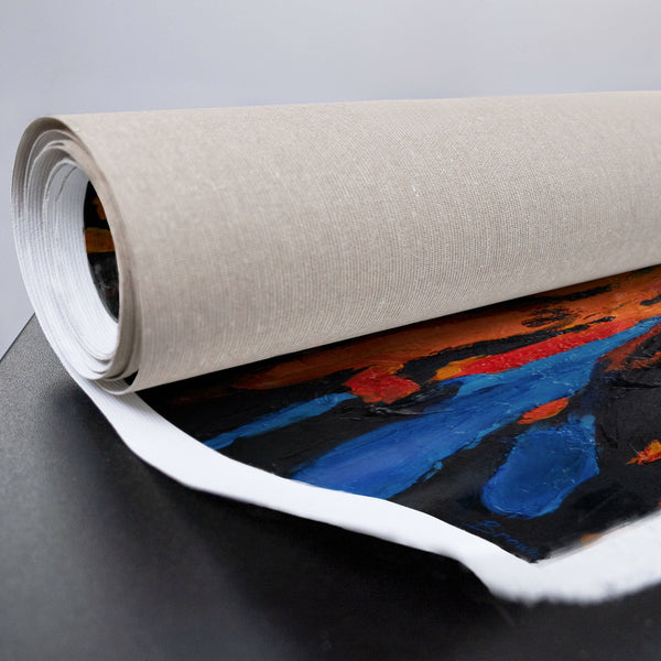 Gerollte Leinwand mit farbiger Adlerstruktur