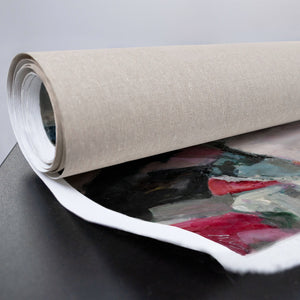 zusammengerollte strukturierte Leinwand