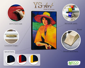 Moderne Wohnzimmer Bilder "Weiblichkeit" Elegante Handgemalte Frauensilhouette