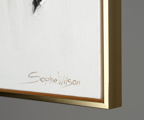 Handgemalte Abstrakte Kunst mit Goldakzenten "Stadtrhythmen"