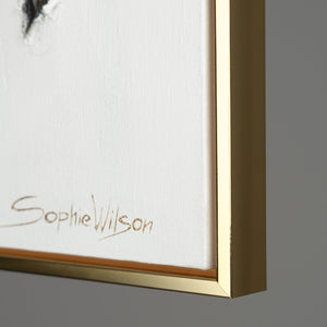 Abstraktes Leinwandbild Gemälde mit Rahmen Stadtrhythmen