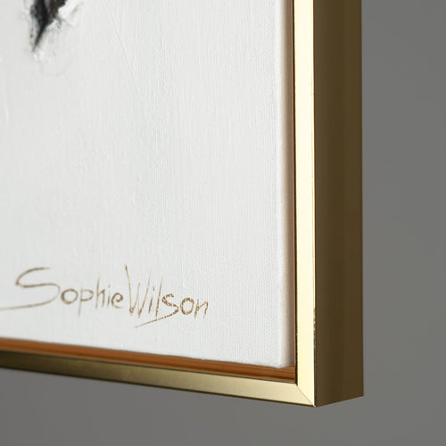 Abstraktes Leinwandbild Gemälde mit Rahmen Stadtrhythmen