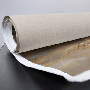 Gesamtansicht abstraktes Bild mit Goldakzenten