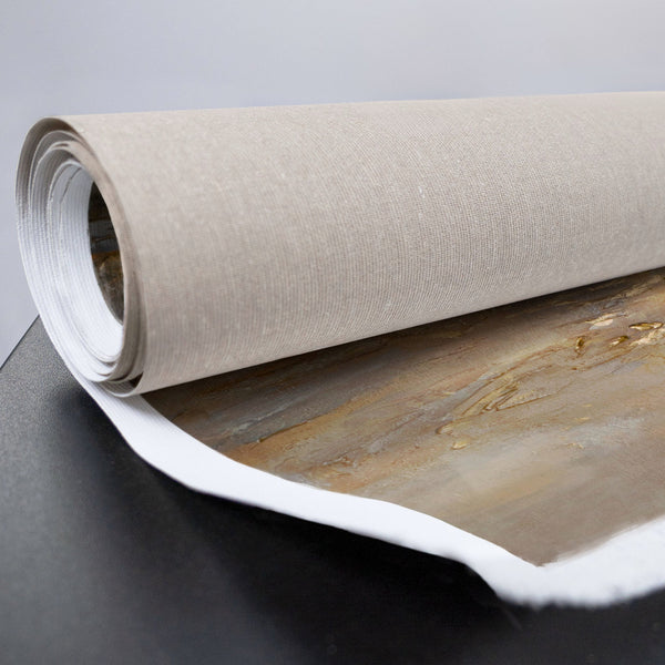 Gesamtansicht abstraktes Bild mit Goldakzenten