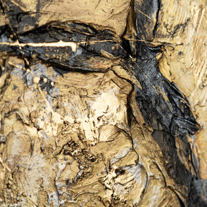 gemälde mit gold  Detail der goldenen Struktur auf Baumrinde