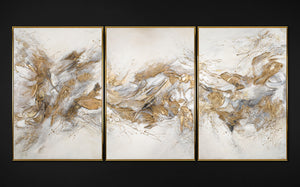 Mehrteilige Gemälde mit Rahmen "Funkelnde Schattierungen"