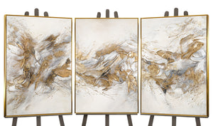 Mehrteilige Gemälde mit Rahmen "Funkelnde Schattierungen"