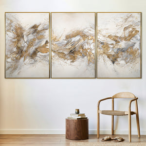 Mehrteilige Gemälde mit Rahmen "Funkelnde Schattierungen"