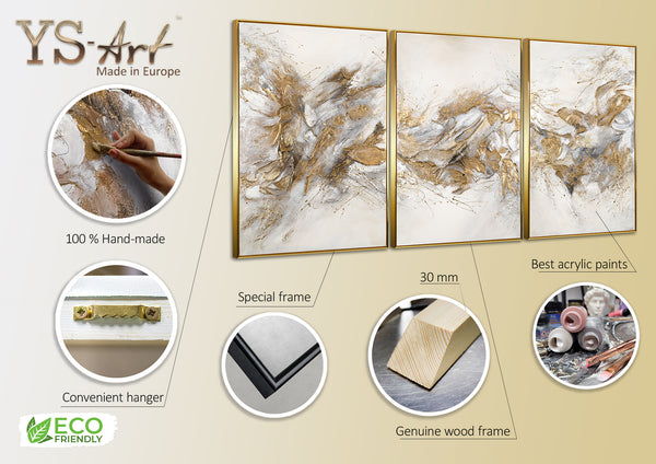 Mehrteilige Gemälde mit Rahmen "Funkelnde Schattierungen"