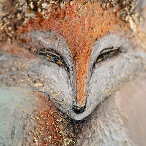 acrylbilder malen Kinderfreundliche Figur mit großen Augen, Detail