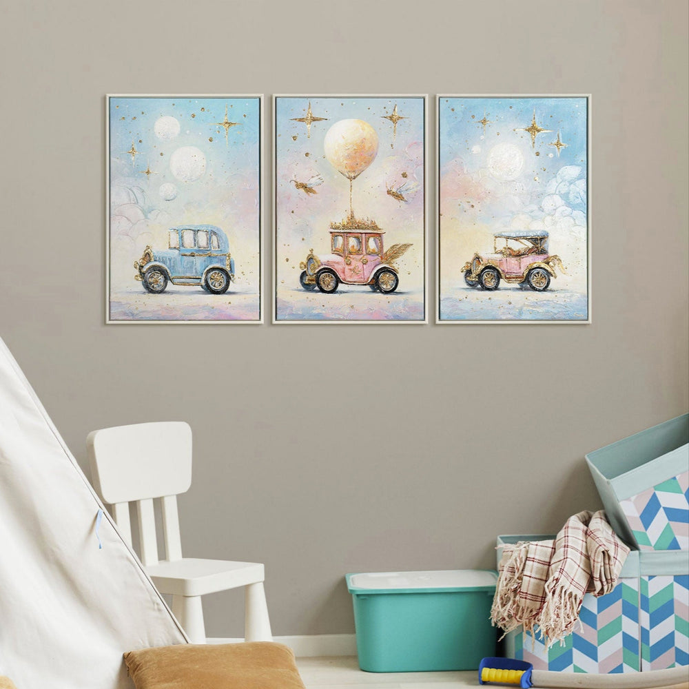 Triptychon „Märchenhafte Straße“ im Kinderzimmer