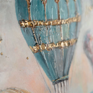 abstrakte bilder Detailansicht Ballon und Wolkenstruktur