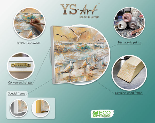 Infobild Leinwandbild – Acryl Möwen Kunstwerk maritim