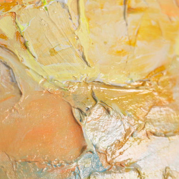 Strukturdetail Acrylbild – warme Farben, mediterrane Stimmung