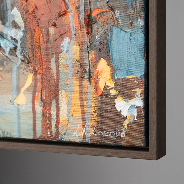 Signaturdetail – Stadtlandschaft Acrylbild handgemalt