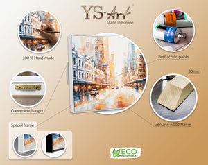 Info zum Stadtbild Acryl – handgemaltes Leinwandbild