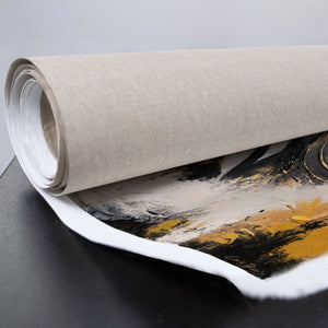 Handgemaltes Leinwandbild Goldene Blätter Gesamtansicht