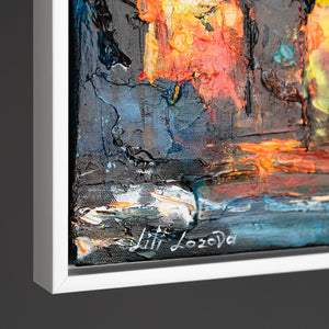 Signatur in der Ecke – Original Stadtbild Acryl auf Leinwand