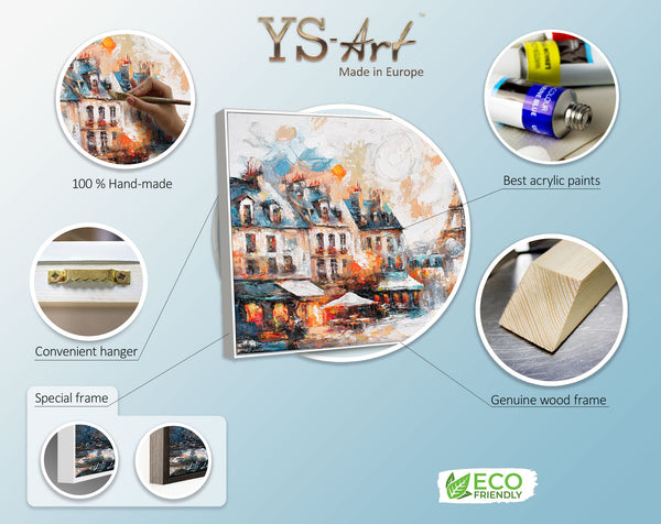 Infobild handgemaltes Acrylbild – Struktur & Farben auf Leinwand