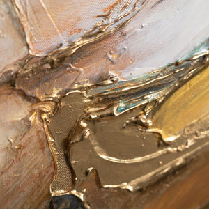Textur in Gold und Bronze – abstraktes Acrylbild mit Struktur