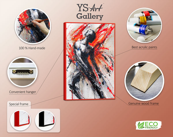 Gesamtansicht des abstrakten Gemäldes „Schwarze Kraft“