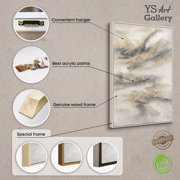 Handgemalte Acrylstruktur auf Leinwand