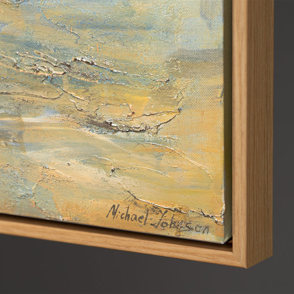 Handgemalte religiöses Bild „Weg zum Licht“ – Spirituelle Wandkunst mit Jesus am Meer