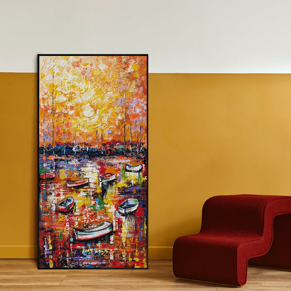 wohnzimmer acrylbilder mit Rahmen abstrakt modern 