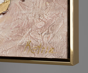 Handgemalte blumenbilder acryl auf leinwand "Malve"