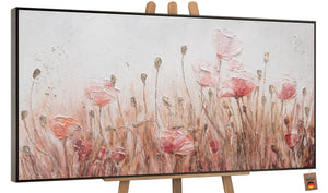 Blumen acrylbilder auf leinwand "Mohnblumen"